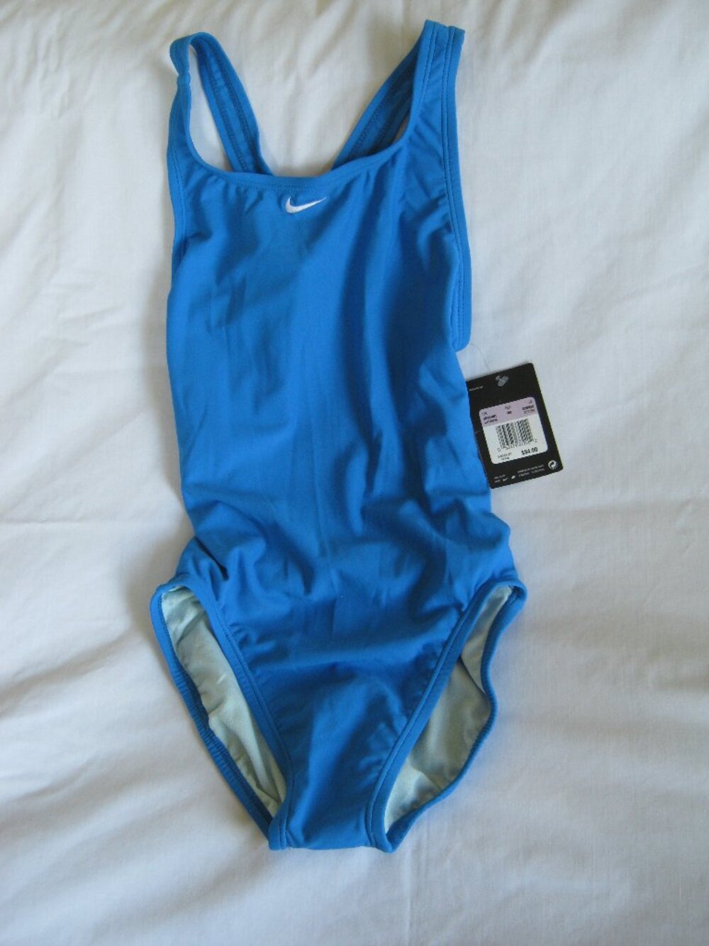 Nike Fast Back 1 Piece Bathing Suit NEW w/ tags NESS4081 Blue 32 Women's Size 6